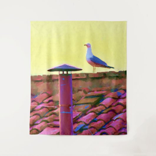 De meeuw op een middag van conclaaf wandkleed (Voorkant)