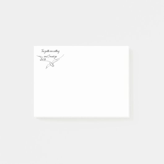 De meeuwen roepen en ik moet gaan Meeuwenkunst  Post-it® Notes (Voorkant)