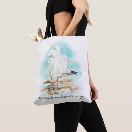 De meeuwen roepen en ik moet gaan tote bag (Dichtbij)