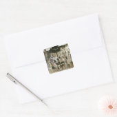 De mei-boom vierkante sticker (Envelop)