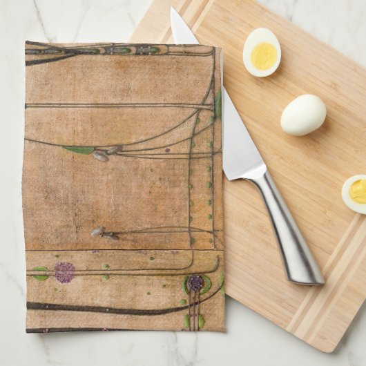 De mei-koningin van Margaret Macdonald Mackintosh Theedoek (Quarter Fold)