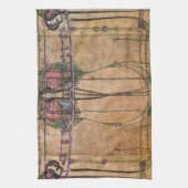 De mei-koningin van Margaret Macdonald Mackintosh Theedoek (Verticaal)