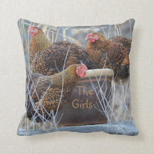 "De meisjes" Comfy Chicken Pillow Kussen