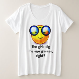 De meisjes dig grote maat t-shirt