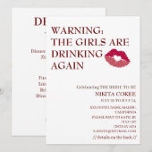 DE MEISJES DRINKEN WEER Bachelorette Weekend  Kaart (Voorkant / Achterkant)