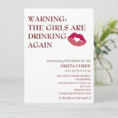 DE MEISJES DRINKEN WEER Bachelorette Weekend  Kaart (Staand voorkant)