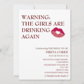 DE MEISJES DRINKEN WEER Bachelorette Weekend  Kaart (Voorkant)