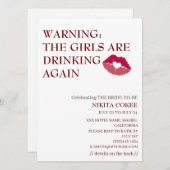 DE MEISJES DRINKEN WEER Meidenavond  Kaart (Voorkant / Achterkant)