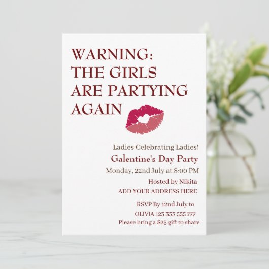 DE MEISJES FEESTEN WEER Galentine's Day Kaart (Staand voorkant)