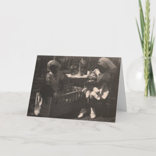 De meisjes in het Kostuum van de Verpleegster van Kaart (Voorkant)