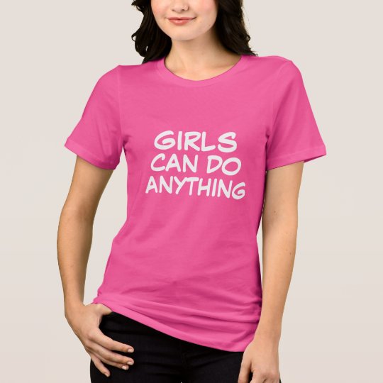 de meisjes kunnen om het even wat doen inspirerend t shirt