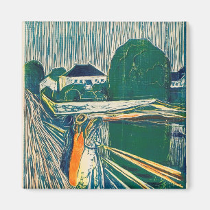 De meisjes op de brug van 1918 door Edvard Munch Magneet