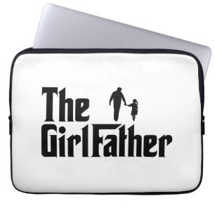 De meisjes vader grappige papa van meisjes pappie laptop sleeve