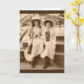 de meisjes van de circa 1910 camera kaart (Gele Bloem)