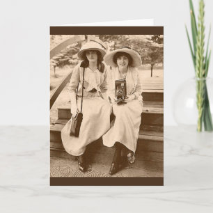 de meisjes van de circa 1910 camera kaart