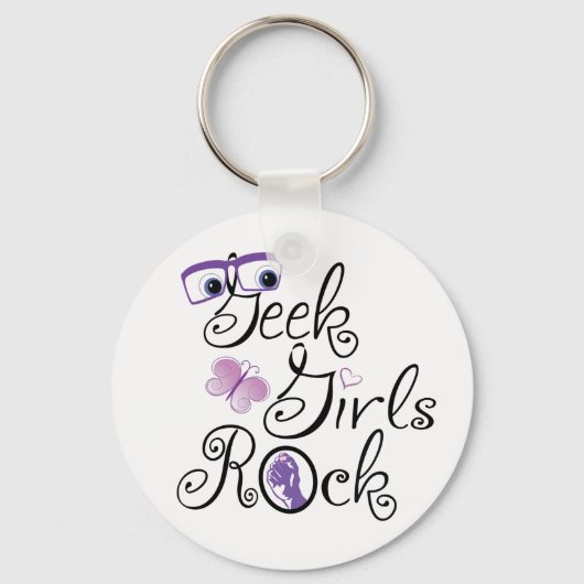 De Meisjes van Geek schommelen Sleutelhanger (Voorkant)