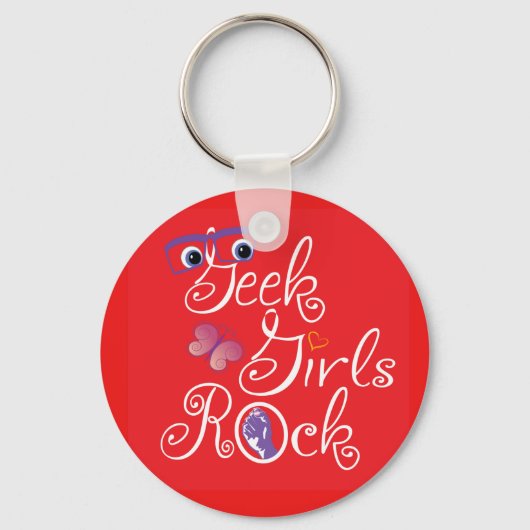 De Meisjes van Geek schommelen Sleutelhanger (Voorkant)