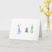 De Meisjes van het Lof van de waterverf Kaart (Gele Bloem)