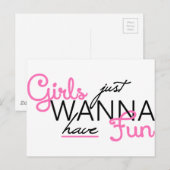 DE MEISJES WILLEN ENKEL DE GIFTEN VAN DE PRET BRIEFKAART (Voorkant / Achterkant)