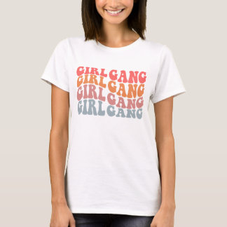 De Meisjesbende Trendy Hippie Typografie T-shirt