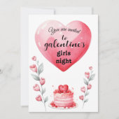 De meisjesnacht van Galentine Kaart (Voorkant)