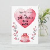 De meisjesnacht van Galentine Kaart (Staand voorkant)