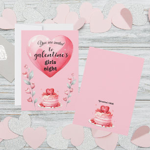 De meisjesnacht van Galentine Kaart