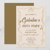 De meisjesnacht van Galentine Kaart (Voorkant / Achterkant)