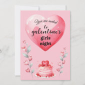 De meisjesnacht van Galentine Kaart (Voorkant)