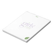 De meisjesschool van Austin Logo en Leaf Notitiebl Notitieblok (Linkerzijde)
