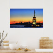 De Meisjestoren in Istanbul Poster (Keuken)