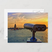 De meisjestoren in Istanbul, Turkije. Briefkaart (Voorkant / Achterkant)