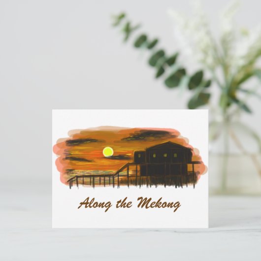 De Mekong Briefkaart (Staand voorkant)