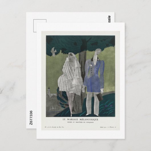 De melancholieke bruiloft, Charles Martin Briefkaart (Voorkant / Achterkant)