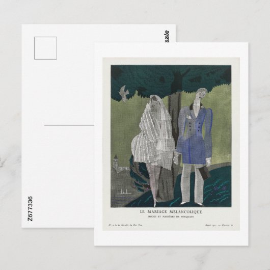 De Melancholieke Huwelijk, Charles Martin Briefkaart (Voorkant / Achterkant)