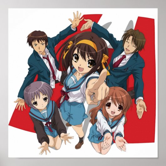 De Melancholy van Haruhi Suzumiya Poster (Voorkant)
