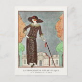 De Melancholy Walker van George Barbier Briefkaart (Voorkant)