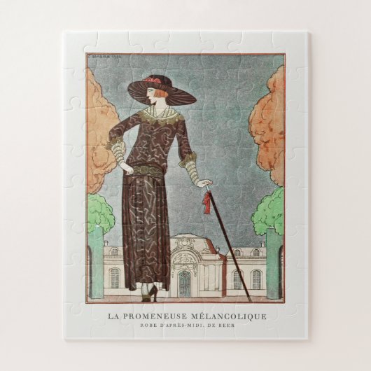 De Melancholy Walker van George Barbier Legpuzzel (Verticaal)