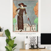 De Melancholy Walker van George Barbier Poster (Thuiskantoor)