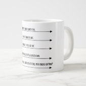 De Melanie-Mok Jumbo Black en White Grote Koffiekop (Voorkant rechts)