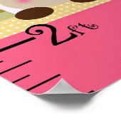 De Melanie Monkey Girl Groeigrafiek houdt op 8x44! Poster (Hoek)