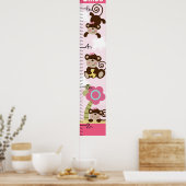 De Melanie Monkey Girl Groeigrafiek houdt op 8x44! Poster (Keuken)