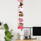 De Melanie Monkey Girl Groeigrafiek houdt op 8x44! Poster (Thuiskantoor)