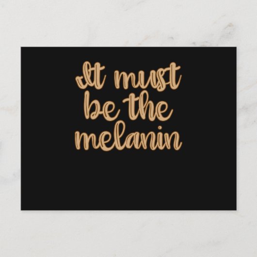 De Melanine - Afrikaanse zwarte bruine vrouwen Briefkaart (Voorkant)