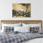 De Melee aan boord van de Chesapeake, 1813 Canvas Afdruk (Insitu (Slaapkamer))