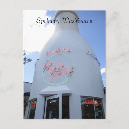 De melkfles briefkaart (Voorkant)