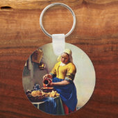 De melkmaïde [1]. Door Johannes Vermeer Sleutelhanger (Voorkant)