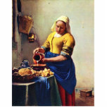 De melkmaïde [1]. Door Johannes Vermeer Staand Fotobeeldje<br><div class="desc">De melkmaïde [1]. van Johannes Vermeer The Milkmaid [1]. Het is een werk van de beroemde kunstenaar Johannes Vermeer. Getekend rond Ca. 1660 Using Oil On Canvas Technique en ligt nu in het Rijksmuseum Amsterdam .  
 
 Bezoek onze winkel,  Zazzle.com/Artcollectie</div>