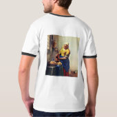 De melkmaïde [1]. Door Johannes Vermeer T-shirt (Achterkant)