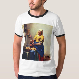 De melkmaïde [1]. Door Johannes Vermeer T-shirt